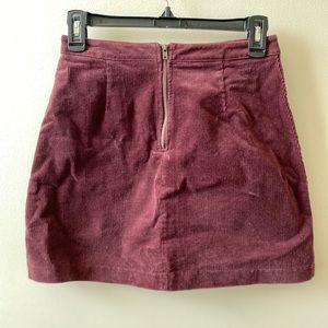 Forever 21 Maroon Corduroy Skirt